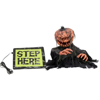 Europalms Halloween Kürbis-Monster 50 cm Orange