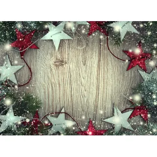 Tischsets | Platzsets - Weihnachten - Weihnachtssterne in rot und silber - 12 Stück aus Premium Papier – Die Tischdekoration für die Weihnachtszeit