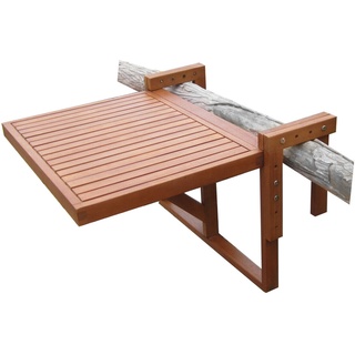 Eukalyptus Balkontisch - 60x45 cm - Holz Klapptisch Balkon Hängetisch klappbar