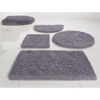 Möve Badematte »Essentail/Superwuschel«, Höhe 40 mm, rutschhemmend beschichtet, strapazierfähig-schnell trocknend, Microfaser-Badematte, Badteppich, rechteckig, rund & als 3-tlg. Set 702439-5 stone 1 St.,