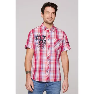 CAMP DAVID Kurzarmhemd aus Baumwolle rot XL