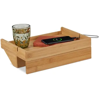 Relaxdays Bettablage, Mini-Nachtisch zum Klemmen, Bett & Hochbett, HxBxT: 10 cm,