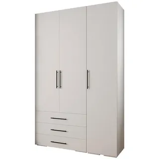 Abiks Möbel Garderoben-Set, Weiß, Schwarz, Holz, Nachbildung, 7 Fächer, 150x236.7x47 cm, Garderobe, Garderobenschränke