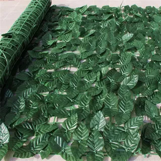 AQCQDQ Künstliche Efeu Garten Sichtschutz 100x200cm,Sichtschutzzaun Efeu,Mehrfachgröße Efeu Sichtschutz,grüner Efeuzaun mit verstärkter Verbindung, künstliche Hecken mit Weinblättern (100x100cm,4)