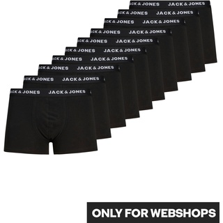 Boxershorts JACK & JONES "SOLID TRUNKS 10 PACKS" Gr. S, 10 St., schwarz Herren Unterhosen