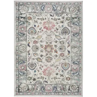 Atticgo Vintage-Teppich, Mehrfarbig, Beige, Rosa, Hellblau, Textil, Vintage, Rechteckig, 160x230 cm, Oeko-Tex® Standard 100, antistatisch, für Fußbodenheizung geeignet, leicht zusammenrollbar, Teppiche & Böden, Teppiche, Vintage-Teppiche