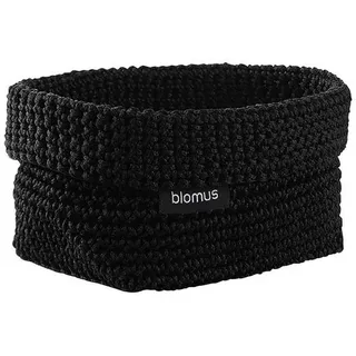 BLOMUS Häkelkorb Tela M Aufbewahrungskorb Kunstfaser 10 x 15 x 9 cm schwarz