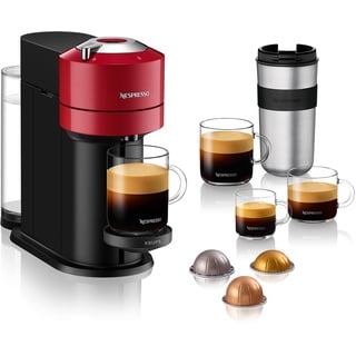 Nespresso XN9105 Vertue Next Kaffeekapselmaschine | Espressomaschine von Krups | verschiedene Größen | 5 Tassen | Zentrifusion-Technologie | 30 Sekunden | WLAN | Bluetooth | Rot