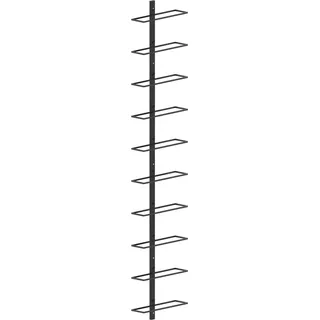 vidaXL Wand Weinregal für 10 Flaschen Flaschenregal Flaschenhalter Wandregal Hängeregal Flaschenständer Weinflaschenregal Schwarz Metall