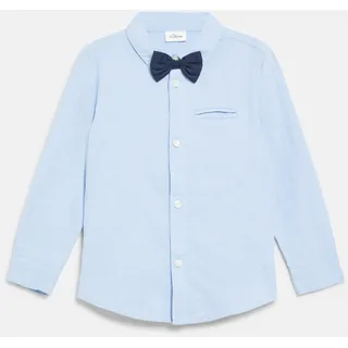 s.Oliver Hemd im Slim Fit mit abnehmbarer Fliege - blau - 128/134
