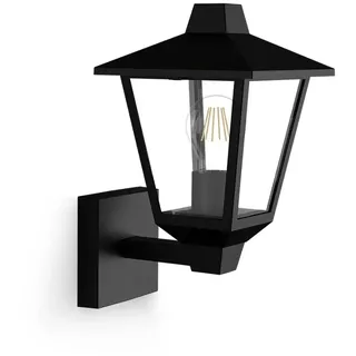 Philips Außenwandleuchte Metall 30,0 cm E27 inkl. Bewegungsmelder schwarz