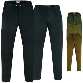 German Wear Lederhose GW604 Lange Jagdhose Jagdlederhose Jägerhose Nubukleder schwarz 48/S