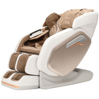 WELLIRA 3D Massagesessel PASSERO Zero-Gravity Massagestuhl mit Wärmefunktion, Timerfunktion, inkl. Lautsprecher, Luftdruckmassage, beige/weiß