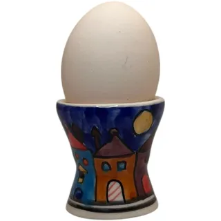 Gall&Zick Eierbecher 4er Set – Handbemalt & Bunt – Aus Keramik – Spülmaschinenfest Frühstück & Ostern