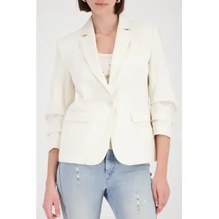 Monari Blouson Jacke Blazer Kräuselärmel Beige 42