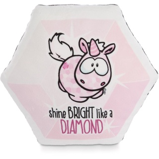 NICI - Theodor & Friends - Kissen diamantförmig Einhorn Pink Diamond 30x25cm