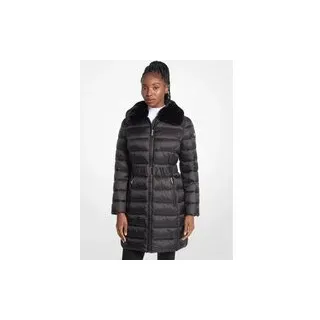 MK Komprimierbarer Daunenmantel aus abgestepptem Nylon - Schwarz - Michael Kors - XXS