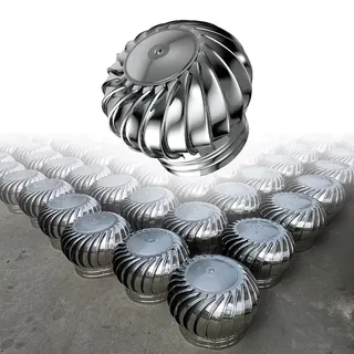 Dachlüfter Entlüftungskappe Edelstahl Schornsteinhaube Wind rotierende Turbine Runddach Abluft Wärmeableitung Belüftungsöffnungen