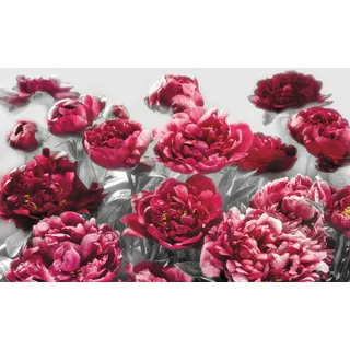 KOMAR Vliestapete "Temptation" Tapeten 400x260 cm (Breite x Höhe) Gr. B/L: 400 m x 260 m, Rollen: 1 St., bunt (bunt, grau, pink) Blumentapeten