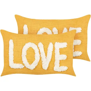 Beliani Dekokissen LOVE 30 x 50 cm