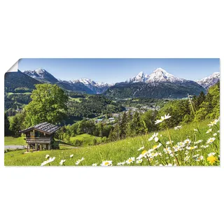 Wandbild ARTLAND "Landschaft in den Bayerischen Alpen", grün (farbe bild(er): grün), B:100cm H:50cm, Bilder, als Leinwandbild, Poster in verschied. Größen