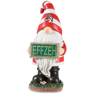 1. FC Köln Gartenzwerg EFFZEH Leuchtend – offizieller FC Köln Fanartikel – Deko Gartenzwerg mit Licht – Fußball Gartenfigur wetterfest – Geschenk für FC Fans