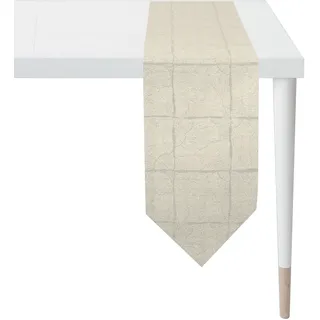 Tischband APELT "6300 CHRISTMAS GLAM, Weihnachtsdeko, Weihnachten", grau (taupe, grau), B:21cm L:175cm, Polyacryl, Polyester, Viskose, Tischdecken, Lurex-Jacquardgewebe