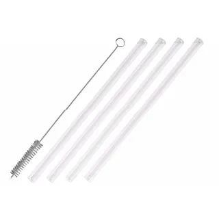 LEONARDO Glastrinkhalme 20 cm 5 St. Transparent