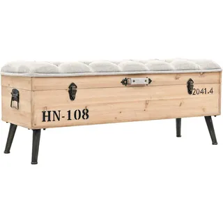 vidaXL Sitzbank mit Stauraum Braun 110 x 40 x 48 cm