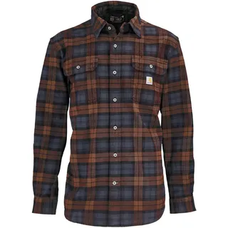 Carhartt Flanellshirt Plaid, mocha, XXL