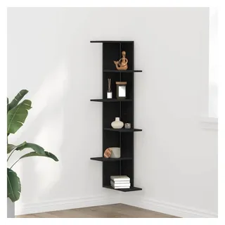 vidaXL Eckregal 36,5 x 36,5 x 140 cm Schwarz Eiche