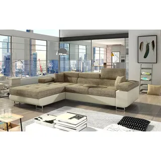 MF Design Amanda Recamiere Links in Beige -  (L) 203 x (B) 289 x (H) 85 cm | Gr.: onesize