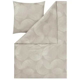 Estella Dora Kreise Baumwolle Beige 135 x 200 cm + 80 x 80 cm