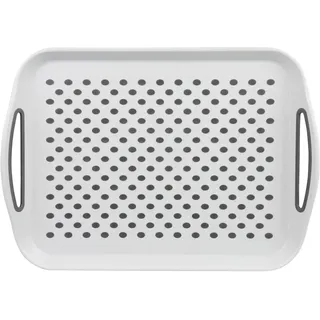 KESPER | Serviertablett rutschfest, PP, 41,5 x 28,5 x 4,5 cm, Grau | 77300 | Rutschfestes Serviertablett – in drei modernen Farben erhältlich
