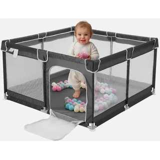 Navaris Laufstall XXL - 130 x 130 cm - Laufgitter Baby - Laufstall Baby