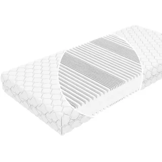 Schlafschatz Komfortschaummatratze, Weiß, Textil, H1, Füllung: Komfortschaum, 140x200 cm, Oeko-Tex® Standard 100, Bezug abnehmbar/waschbar, Schlafzimmer, Matratzen Shop, Matratzen, Kaltschaummatratzen