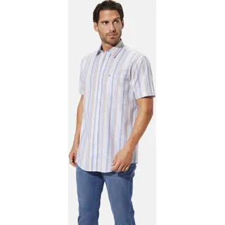 Kurzarmhemd BABISTA "Kurzarmhemd TORLAN", Herren, Gr. L, weit, blau (blau gestreift), Obermaterial: 100% Baumwolle CO., regular fit, Hemden