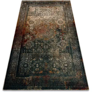 rugsx Wollteppich für Wohnzimmer, Schlafzimmer, traditionell Omega MAMLUK Rosette Vintage Smaragd 170x235 cm