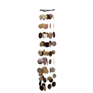 relaxdays Windspiel Capiz Windspiel bunt (1 St), A beige|braun|rosa