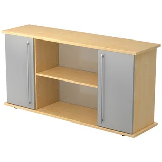bümö Sideboard, Ahorn, Silber, Holzwerkstoff, Ahorn, 3 Fächer, 166.1x84x44.8 cm, FSC Mix, Wohnzimmer, Kommoden & Sideboards, Sideboards