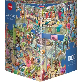 Aliens Welcome, HEYE Puzzle von Korky Paul: Puzzle 1000 Teile, Dreieck Puzzles, Fördert Konzentration, IQ Puzzle Spiele, Perfekt für die Puzzlematte, Gelegte Größe (ca.): 70 x 50 cm
