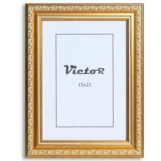 Victor (Zenith) Bilderrahmen »Chagall«, 15x21 cm, in Grün Gold, Leiste: 30x16mm, antiker Bilderrahmen goldfarben|grün