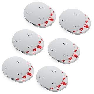 conecto conecto, Magnet-Halterung, Magnet-Befestigung, universell verwendbar, magnetisch und mit Bohrloch, geeignet für Rauch-Warn-Melder, 60mm, 6er Set