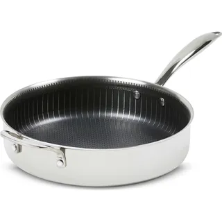 Livington Titan Pan Bratpfannen 28 cm mit Deckel, Edelstahlmatrix und Diamantveredelter