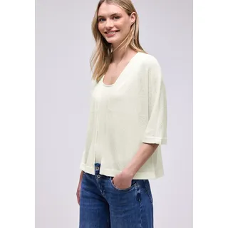STREET ONE Strickjacke Kurzarm Weiß 40