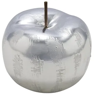 Gehlmann dekorativer Deko-Apfel Dekoobjekt Apfel Keramik Silber glänzend - Matte Optik (22103452-mittel)