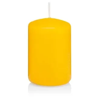 Stumpenkerzen Dotter Gelb 60 x 38 mm 24 Stück, 218101, Hergestellt nach RAL Kerzen-Qualität
