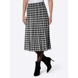 Heine Strickrock Damen Gemustert Schwarz/Ecru 34