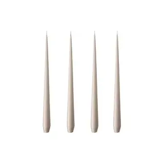 Peitschenkerze Set Taper Candles linen grey 32 cm H