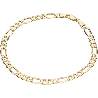 Armband LUIGI MERANO "Figarokette, Gold 585" Armbänder Gr. 21 cm, Gelbgold 585, goldfarben (gold) Damen Armbänder